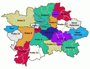 Mapa Prahy